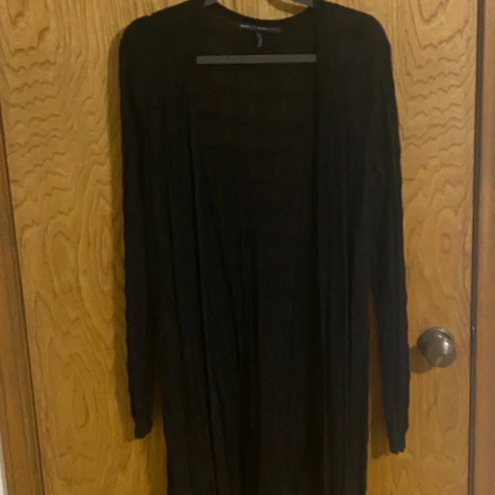 White House Black Market Large Open Front Cardigan 100% Rayon Splits on sides